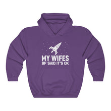 Load image into Gallery viewer, Wifes BF Unisex Hooded Sweatshirt
